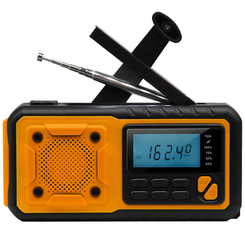NNEOBA Emergency Hand Crank Solar Radio Yellow-0