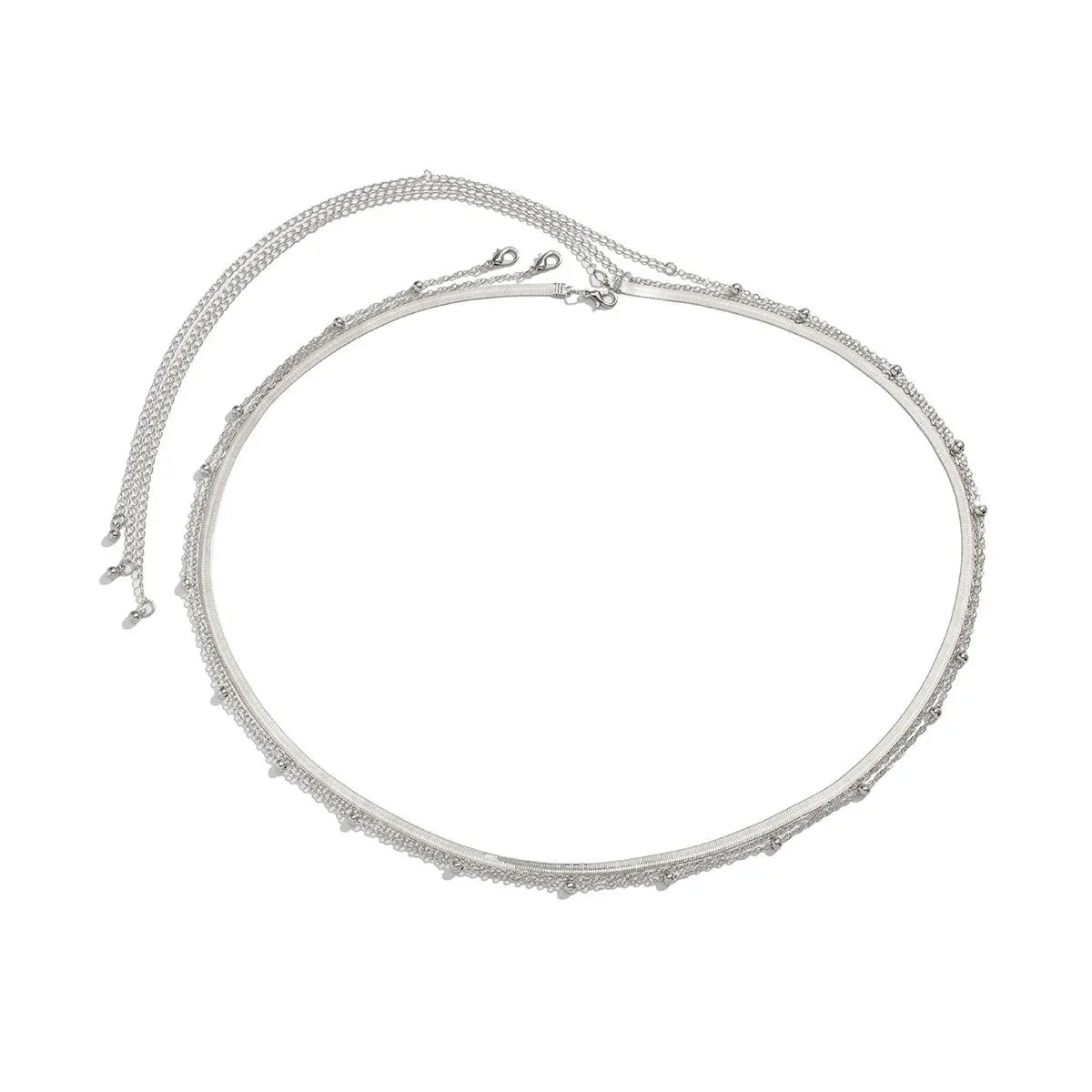 Ingemark Sexy Flat Snake Chain Waist Belly Belt for Women Summer Beach Bikinis Simple Body Chain Festival Jewelry Accessories