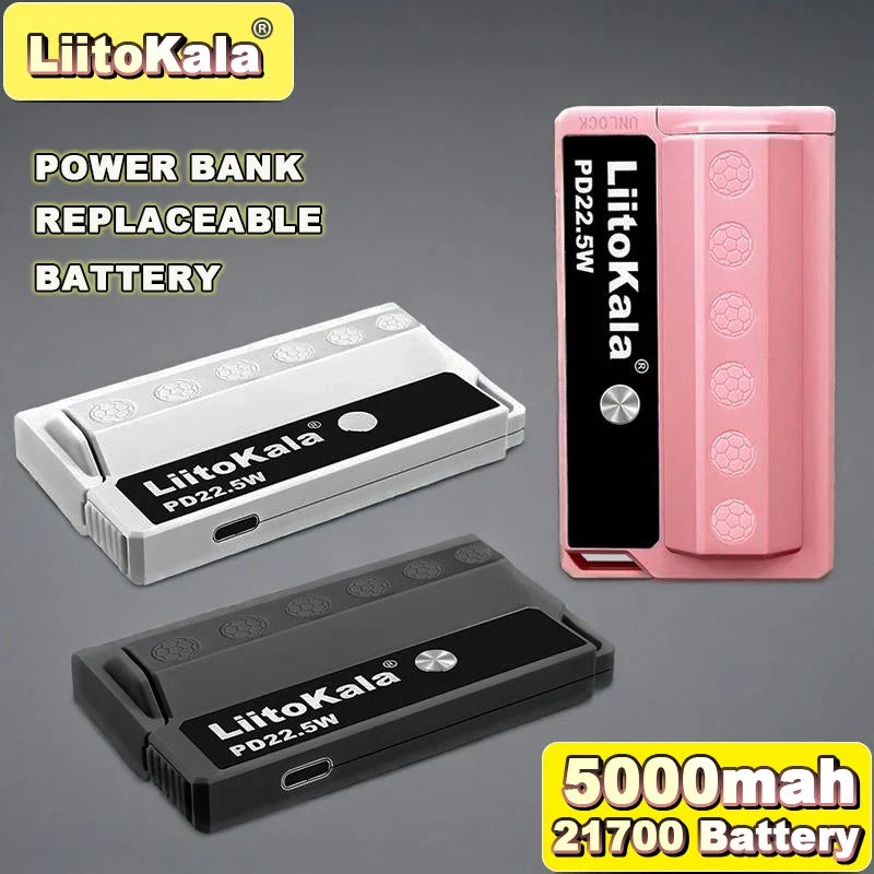 LiitoKala PB-L01 22.5W Portable Power Bank With Replaceable Battery