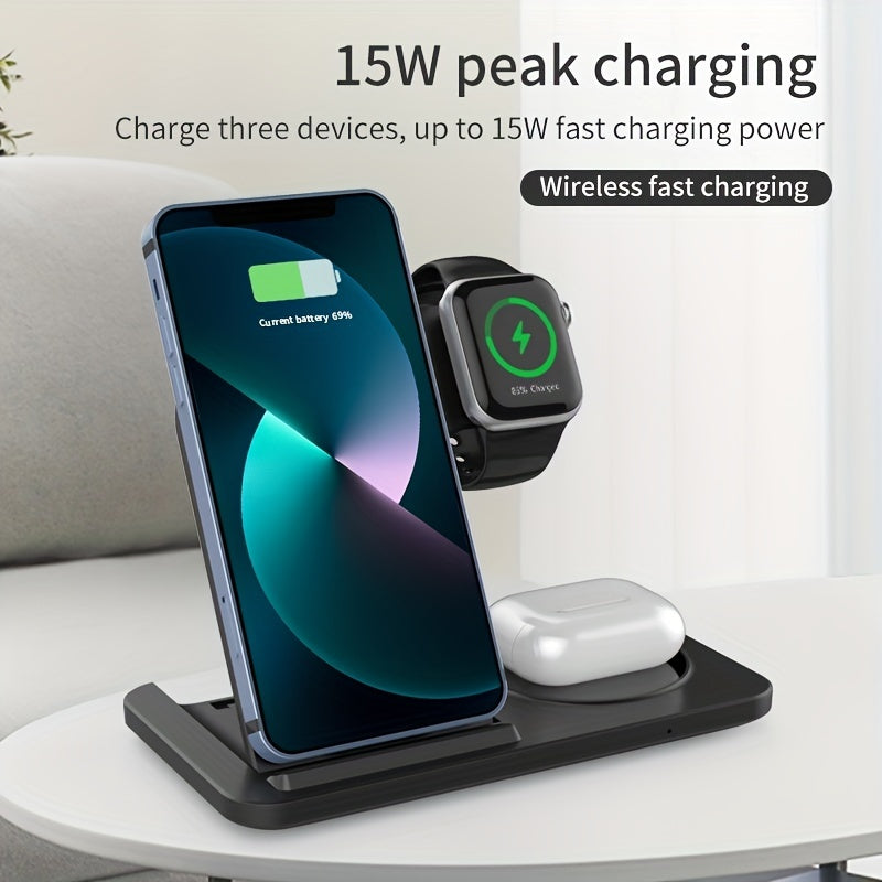 NNETM 3-in-1 Fast Wireless Charger for iPhone & Apple Devices-3